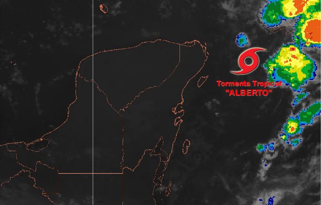 Tormenta tropical “Alberto” se ubica frente a costas de Quintana Roo