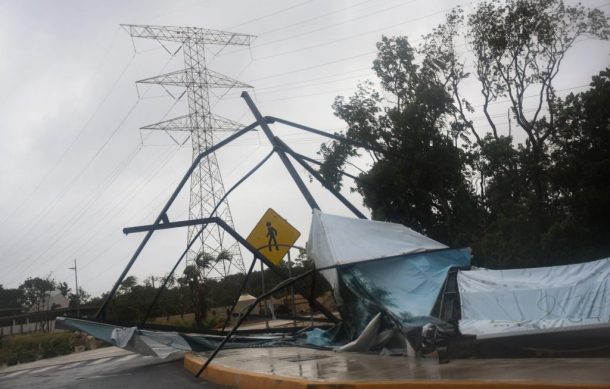 “Grace” permanece en tierra sobre Yucatán