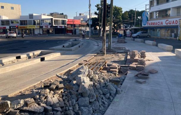 Comerciantes rechazan adecuaciones que SIOP realiza en la Glorieta de Arcos y Niños Héroes