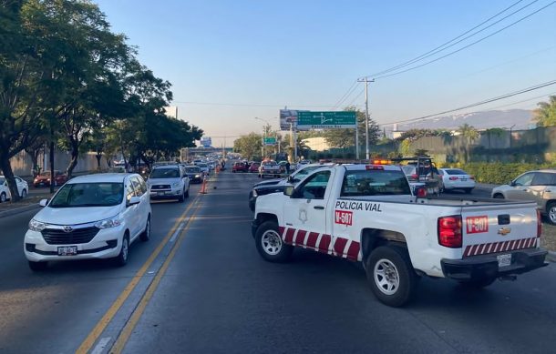 Muere motociclista tras accidente en carriles centrales de la avenida López Mateos