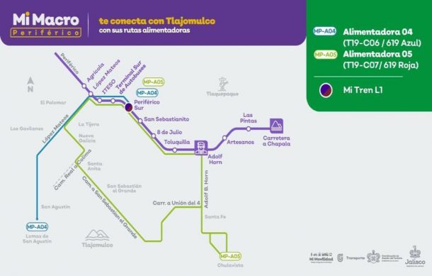 Rutas alimentadoras del sur moverán a 45 mil usuarios diario