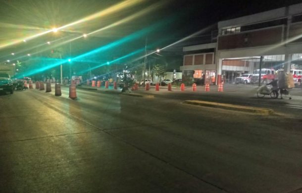 Balizan la calle López de Legaspi en Guadalajara