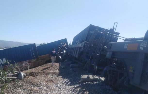 Se descarrilla un tren en el municipio de Gómez Farías