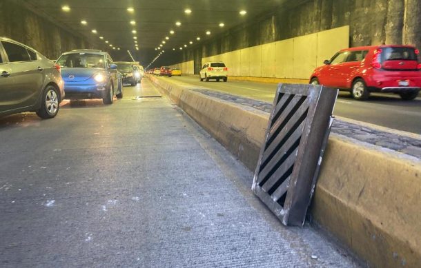 Crece vandalismo en rejillas de bocas de tormenta de túneles vehiculares