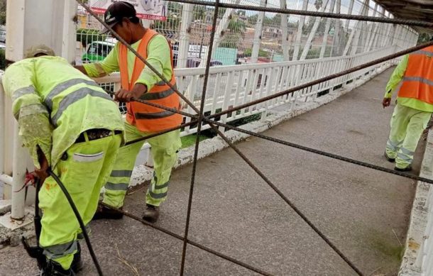 Cierran puente peatonal de carretera a Chapala en Las Pintas