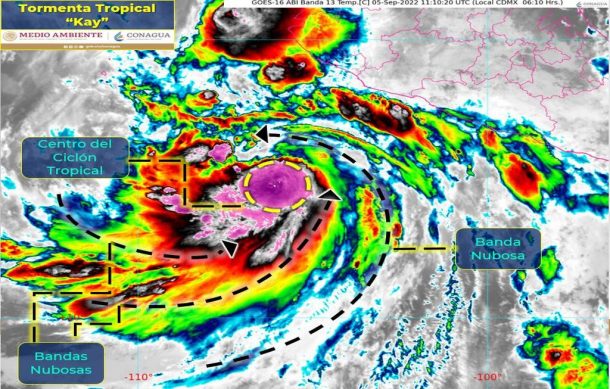 Se forma la tormenta tropical “Kay” en el Pacífico