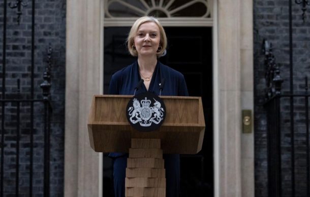 Renuncia Liz Truss como primera ministra de Reino Unido