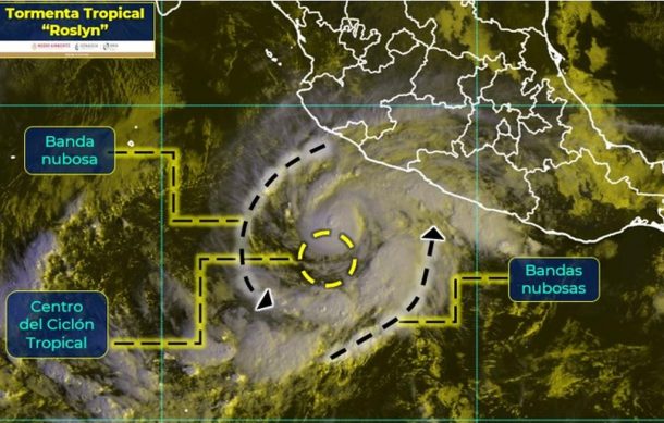 Se fortalece la tormenta tropical “Roslyn” en el Pacífico mexicano