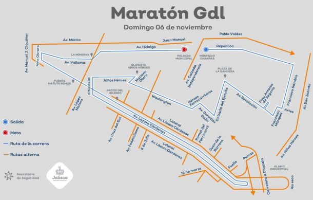 Maratón de GDL afectará a 120 rutas del transporte público