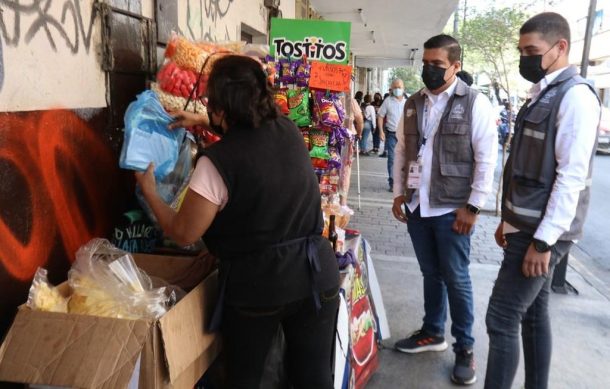 Aplican más de dos mil sanciones a comerciantes ambulantes del Centro de Guadalajara