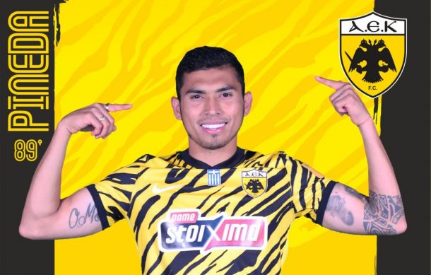 Continua Orbelín Pineda en plan goleador con el AEK de Atenas