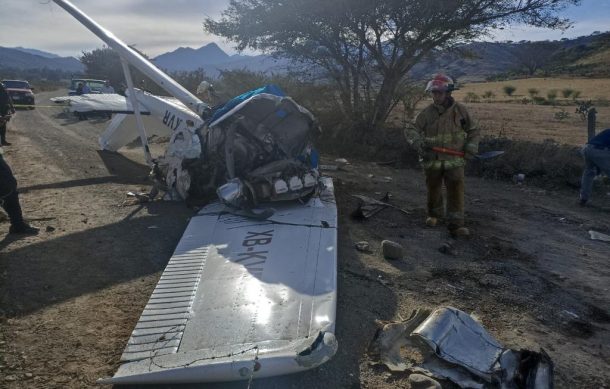 Desplome de avioneta deja dos muertos en Talpa de Allende