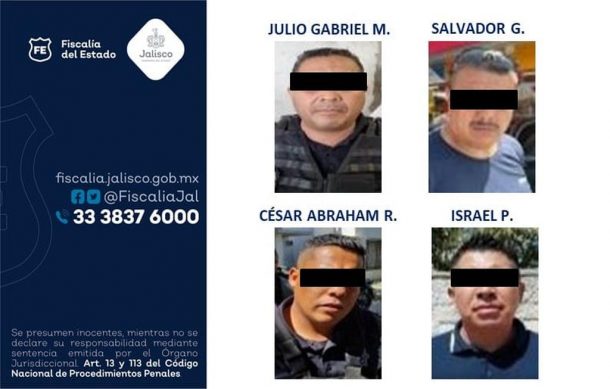 Vinculan a proceso a cuatro policías municipales de Tlajomulco