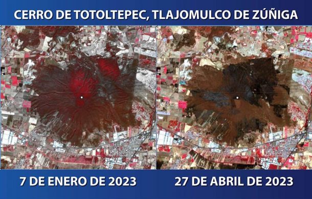 Cerro de Totoltepec en Tlajomulco, bajo amenaza por los incendios forestales