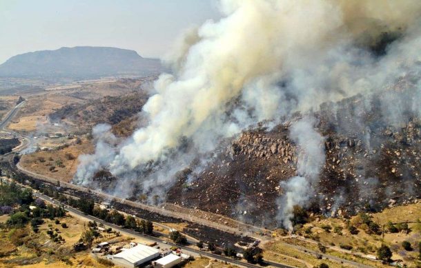 Se registra incendio en el cerro del Tepopote