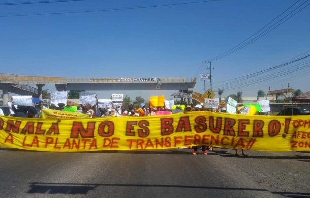 Protestan vecinos de Tonalá por operación de centrales de transferencia de basura