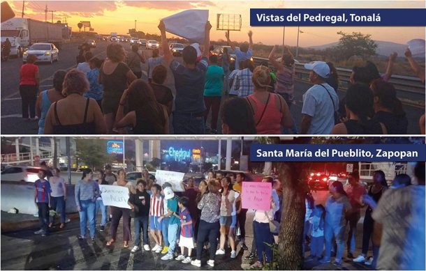 Protestan por falta de agua en diferentes puntos de la ciudad