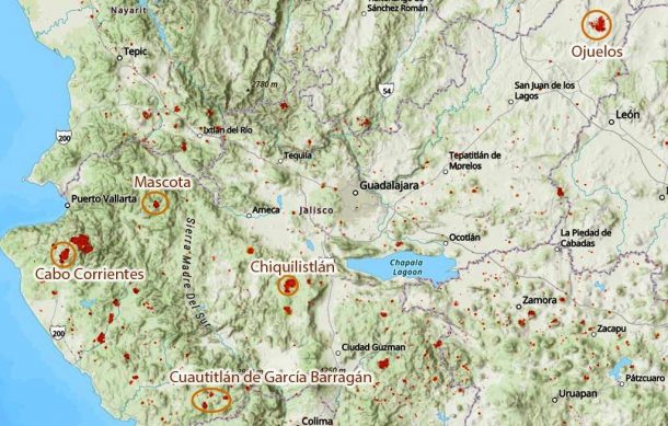 Surgen nuevos incendios forestales intensos en otros puntos de Jalisco