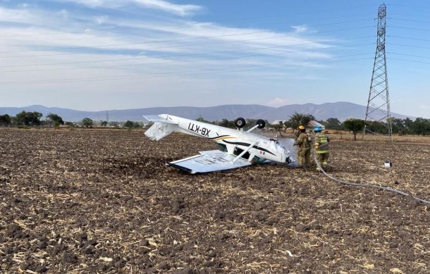 Avioneta se accidenta en Ixtlahuacán de los Membrillos