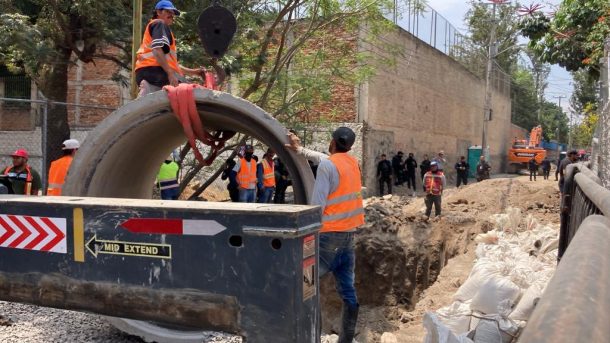 Suman 30 las casas dañadas por obras del colector del Parque San Rafael