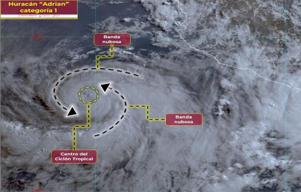 “Adrián” se aleja paulatinamente de las costas mexicanas