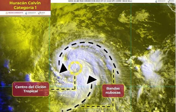 “Calvin” se convierte en huracán categoría 1