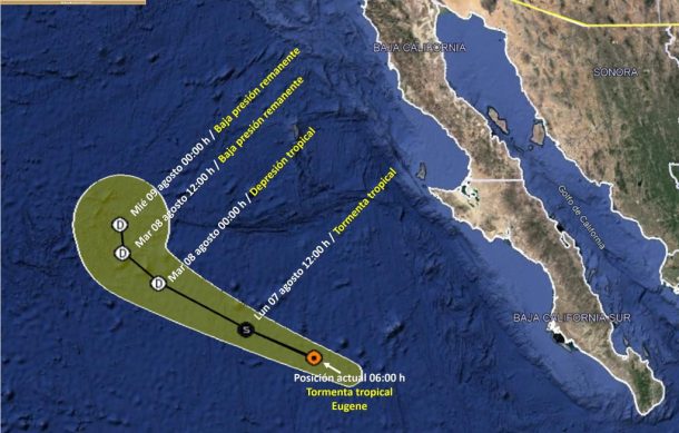 Se debilita la tormenta tropical “Eugene”