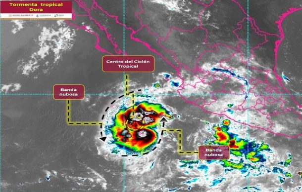 Se forma la tormenta tropical “Dora” cerca de Manzanillo