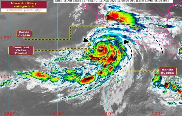“Hilary” ya es huracán categoría cuatro cerca de BCS