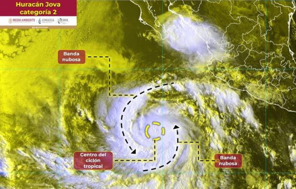 “Jova” se intensifica a huracán categoría dos