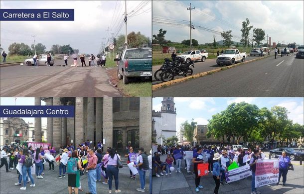 Se registran protestas en diferentes puntos de la ciudad