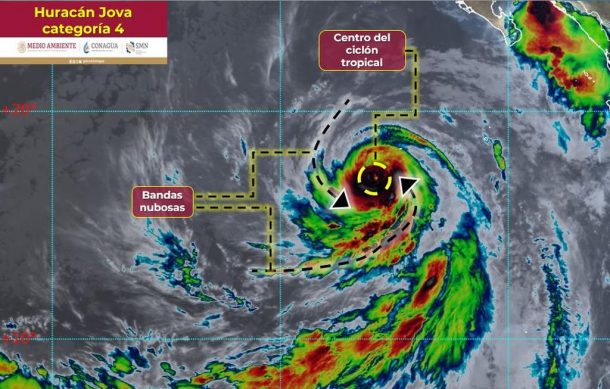 “Jova” disminuye su fuerza, pero provoca lluvias en el occidente del país