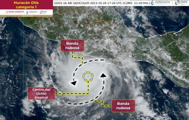 “Otis” se convierte en huracán categoría uno