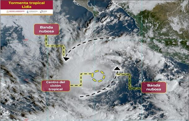 “Lidia” se fortalece en el Pacífico