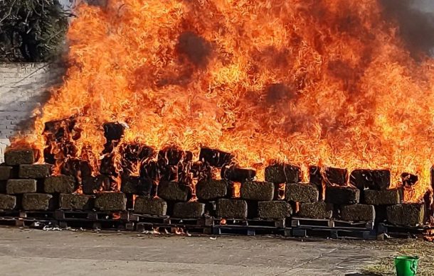 Destruyen casi cuatro toneladas de drogas incautadas en Jalisco