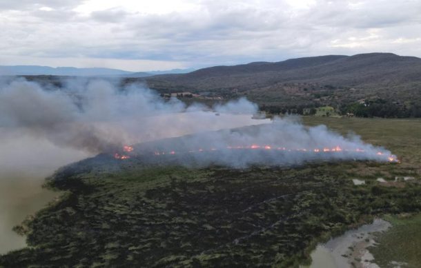 Incendio en Laguna de Atotonilco deja severos daños ambientales