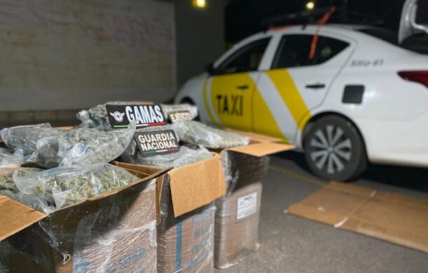 Detienen a taxista con 80 kilos de marihuana