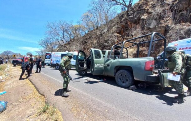 Accidente de vehículo militar dejó cinco soldados lesionados