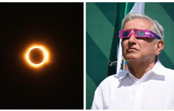 López Obrador presencia el eclipse de sol en Mazatlán