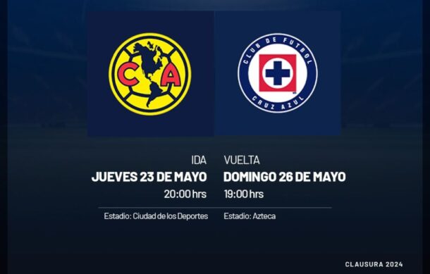 Anuncian los horarios de la final América-Cruz Azul