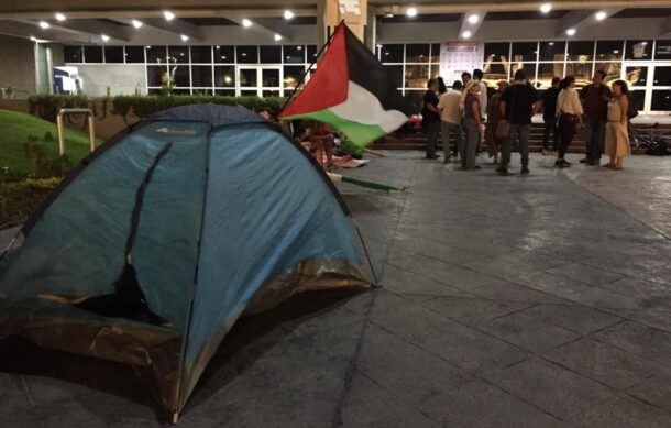 Instalan campamento propalestino en UdeG