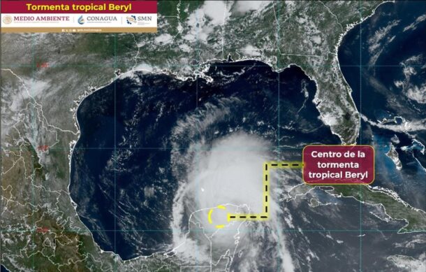 “Beryl” se degrada a tormenta tropical