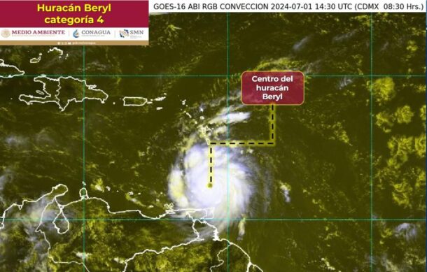 México vigila trayectoria del huracán “Beryl”