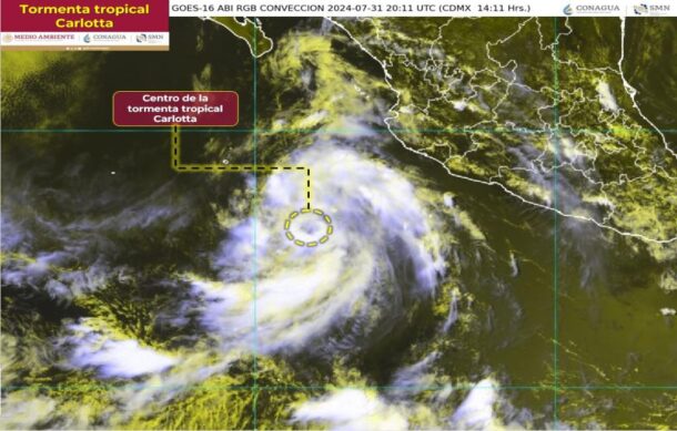 Se forma la tormenta tropical “Carlotta” en el Pacífico