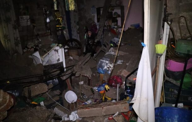 Tormenta causó derrumbe del techo de una casa en Zapopan