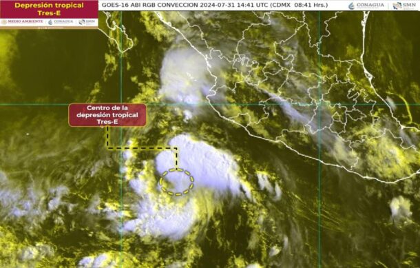 Se forma depresión tropical frente a costas de Colima y Michoacán