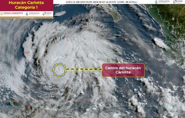 “Carlotta” se intensifica a huracán en el Pacífico