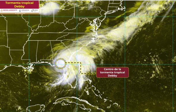 “Debby” se debilita a tormenta tropical