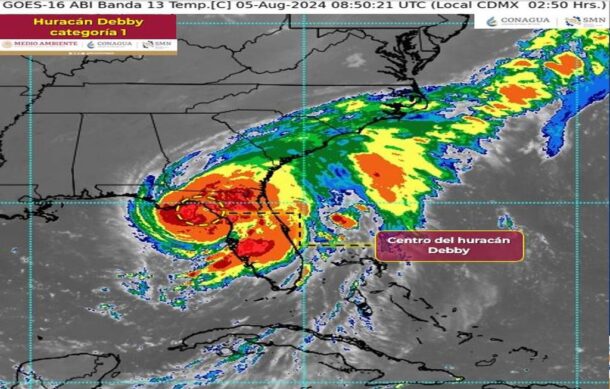 Huracán “Debby” toca tierra en Florida