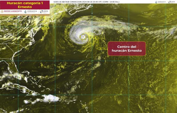 Huracán “Ernesto” se fortalece sobre la costa noreste de EU